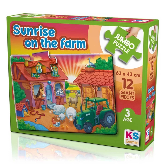 KS Games Sunrise On The Farm 12 Parça Puzzle