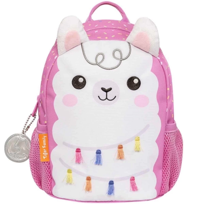 Lama Desenli Pembe Anaokulu Çantası