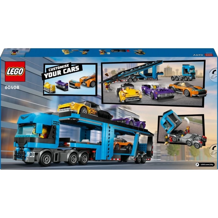 LEGO City Spor Arabalı Araç Taşıma Kamyonu 60408