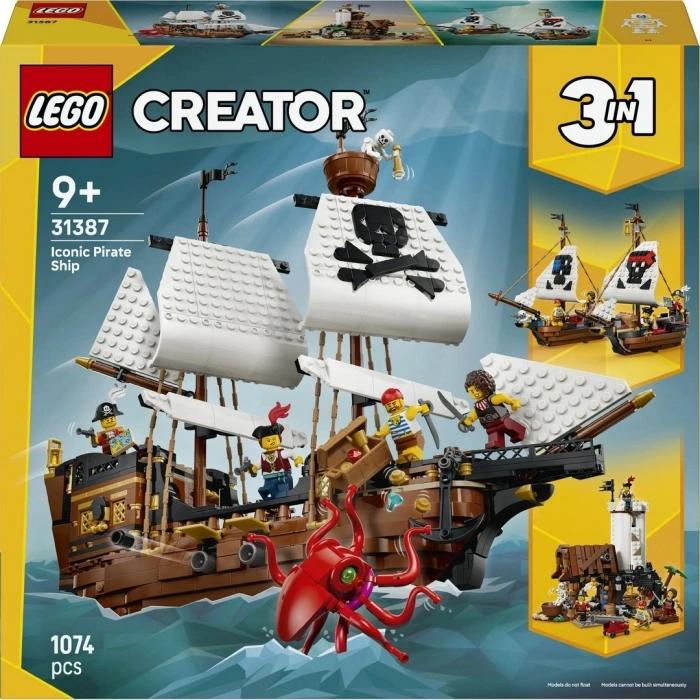 LEGO Creator 3’ü 1 Arada İkonik Korsan Gemisi 31387