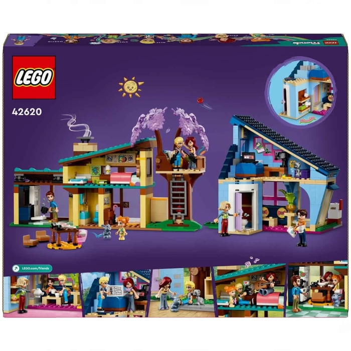 LEGO Friends Olly ve Paisleynin Aile Evleri 42620