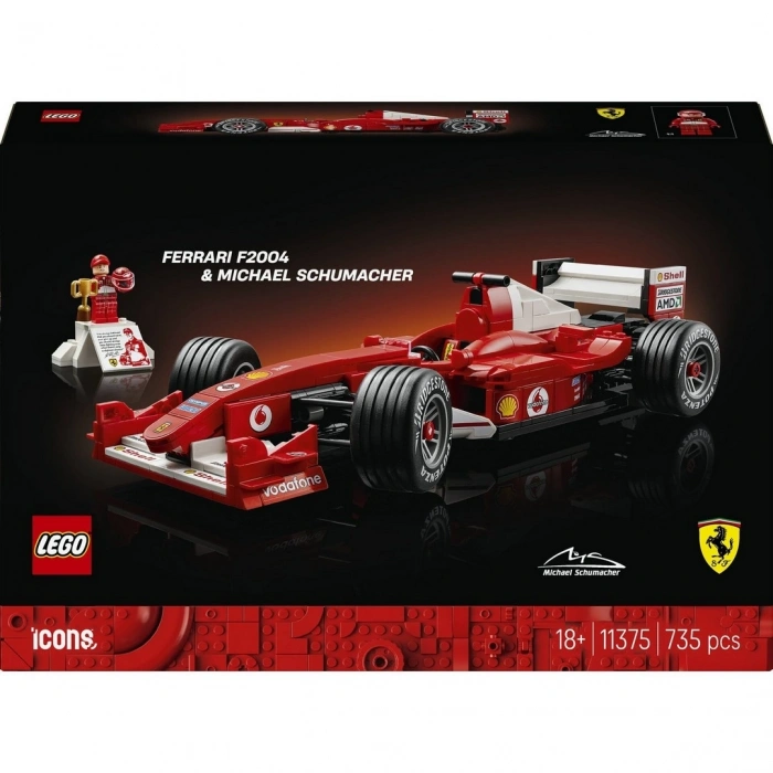 LEGO Icons Ferrari F2004 ve Michael Schumacher 11375