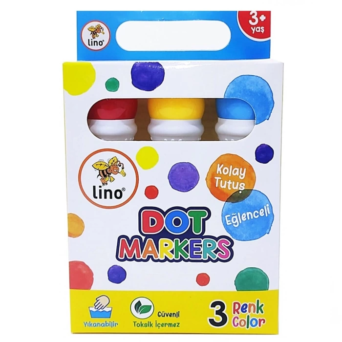 Lino Dot Markers 3lü Yıkanabilir