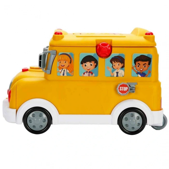 Little Chef 2in1 Sesli ve Işıklı Okul Otobüsü Dükkanı Oyun Seti 34 Parça