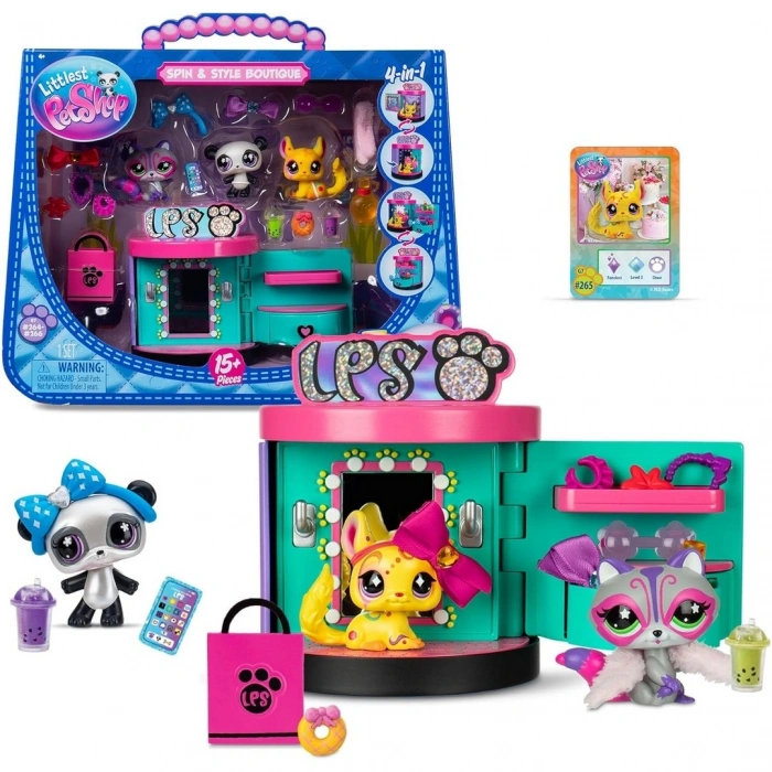 Littlest Pet Shop Spin & Style Boutique Figür Seti