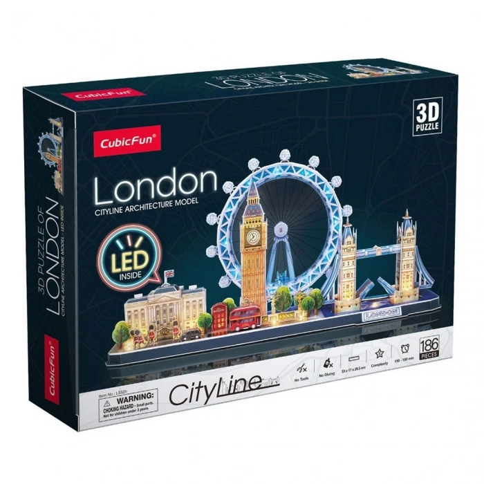 London City Line 3D Puzzle LED Işıklı