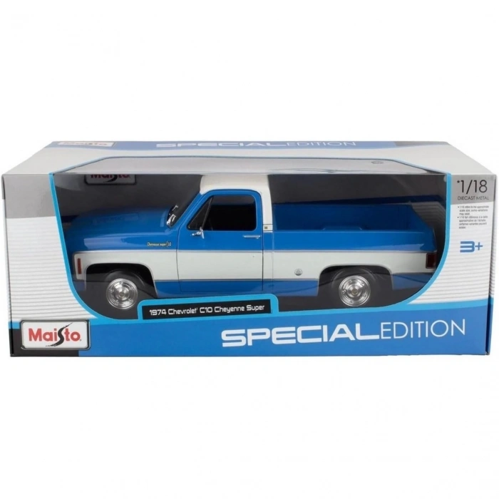 Maisto 1/18 1974 Chevrolet C10 Cheyenne Super Araba