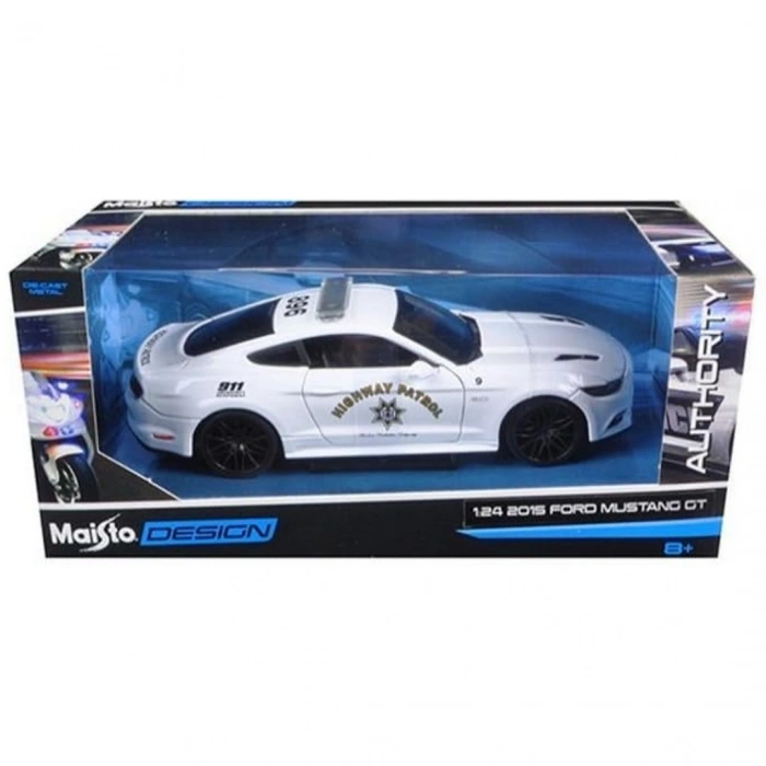 Maisto 1/24 Design 2015 Mustang GT Police Araba