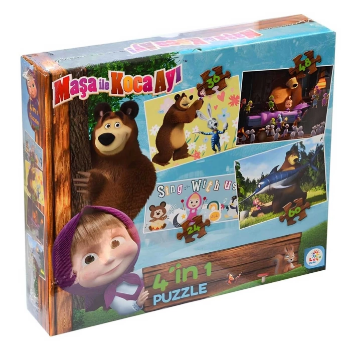 Maşa Koca Ayı 4IN1 Puzzle