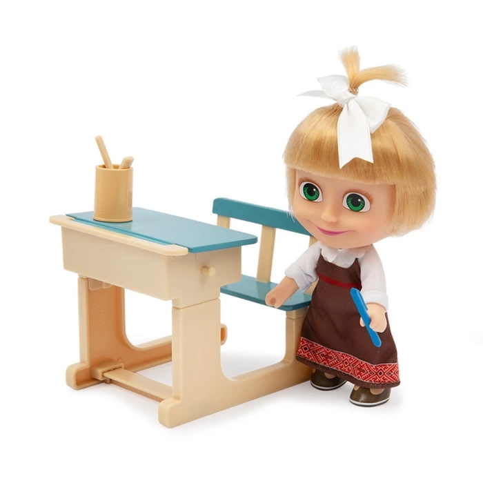 Masha&Koca Ayı 12Cm Bebek Okul Oyun Setı
