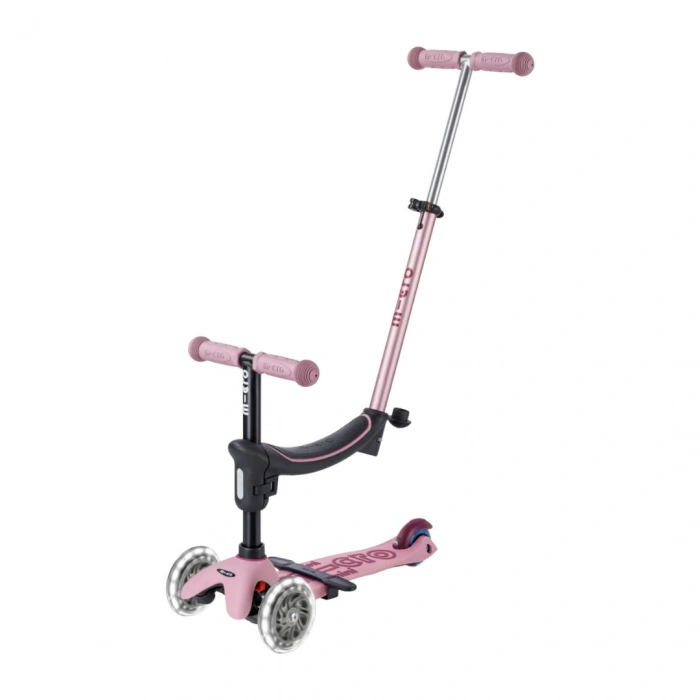 Micro Mini 6 in 1 Deluxe Rock and Go LED Scooter Pembe