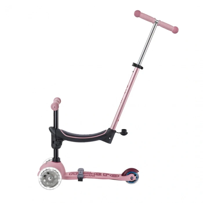 Micro Mini 6 in 1 Deluxe Rock and Go LED Scooter Pembe