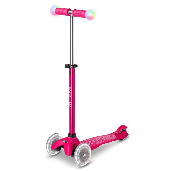 Micro Mini2Grow Deluxe Magic LED 3 Tekerlekli Scooter Pink