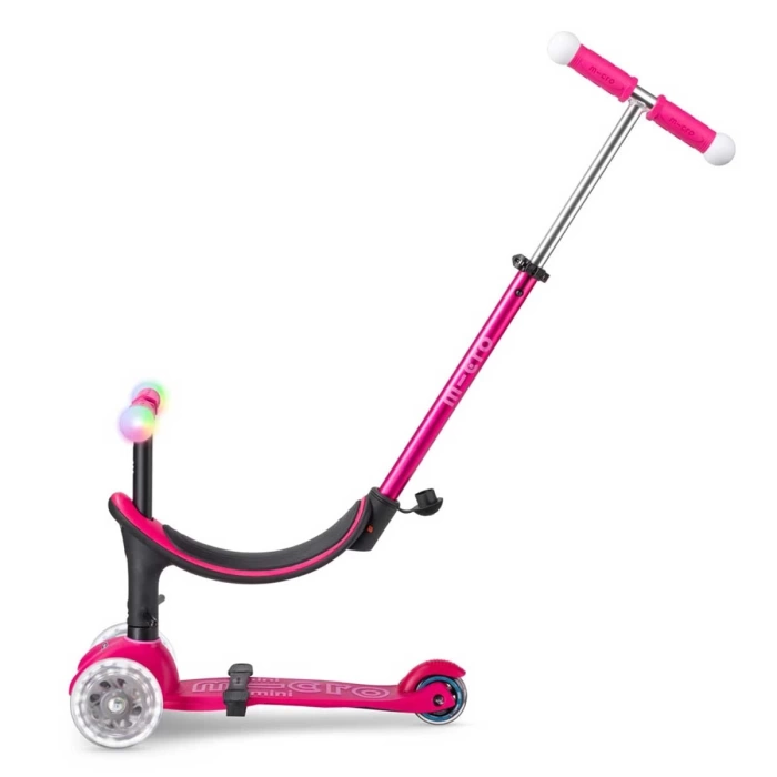 Micro Mini2Grow Deluxe Magic LED 3 Tekerlekli Scooter Pink