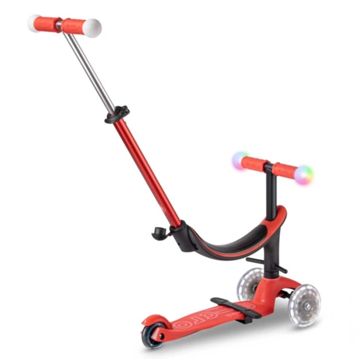 Micro Mini2Grow Deluxe Magic LED 3 Tekerlekli Scooter Red