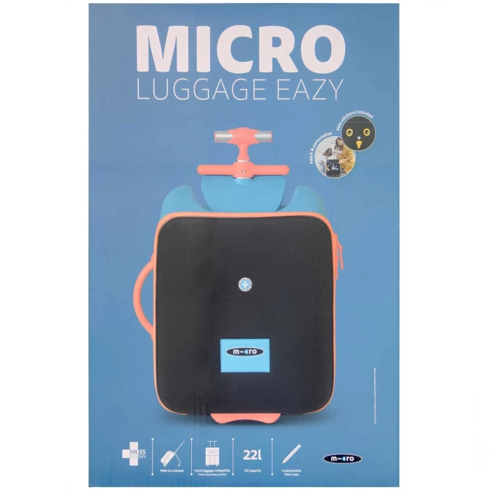 Micro Ride On Luggage Eazy Scooter Bagaj Ocean Blue