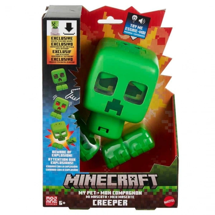 Minecraft Sesli ve Işıklı Evcil Creeper Figürü