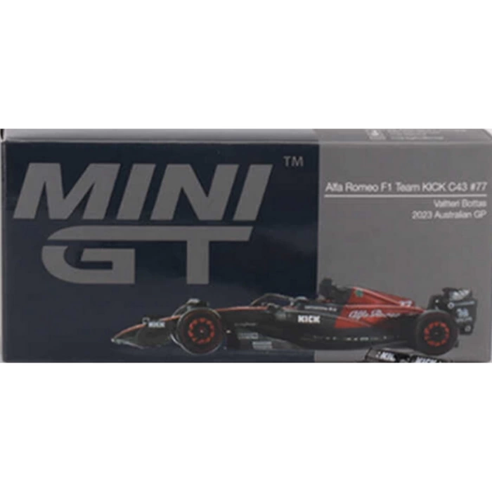 Mini GT 1/64 Alfa Romeo C43 #77 Valtteri Bottas 2023 F1 2023 Australian GP MGT00729