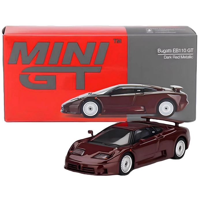 Mini GT 1/64 Bugatti EB110 GT Dark Red Metallic