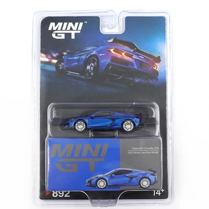 Mini GT 1/64 Chevrolet Corvette Z06 Elkharh Lake Blu Metal