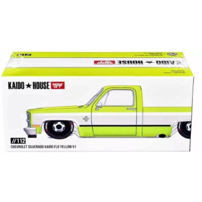 Mini GT 1/64 Chevrolet Silverado KAIDO Flo Yellow V1