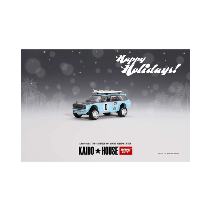 Mini GT 1/64 Datsun Kaido 510 Wagon 4x4 Winter Holiday Edition
