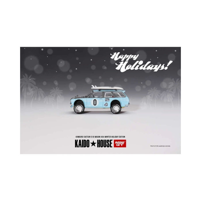 Mini GT 1/64 Datsun Kaido 510 Wagon 4x4 Winter Holiday Edition