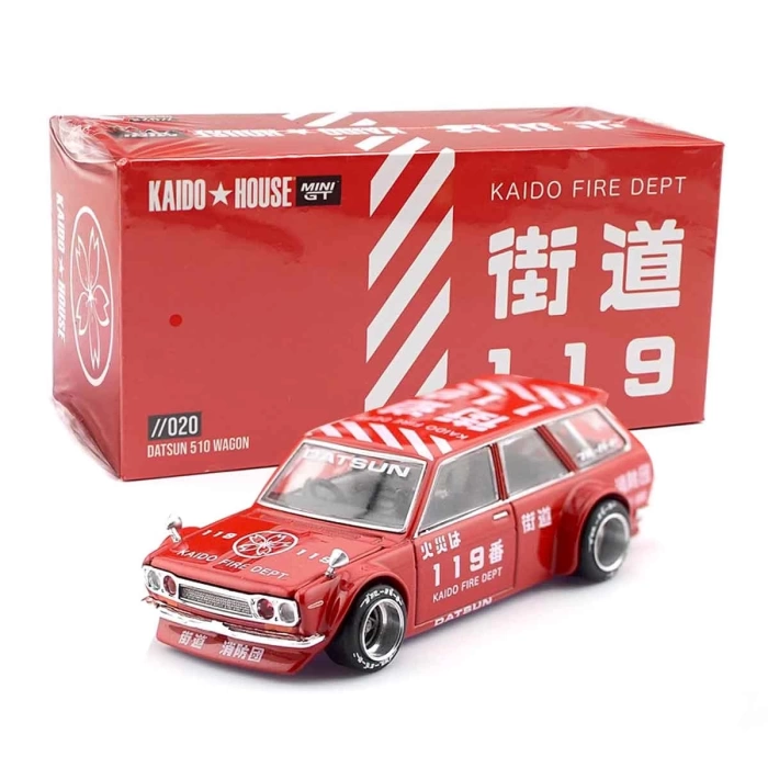 Mini GT 1:64 Datsun Kaido 510 Wagon Fire V1