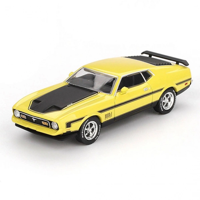 Mini GT 1/64 Ford Mustang Mach1 Grabber Yellow - Blister Paket