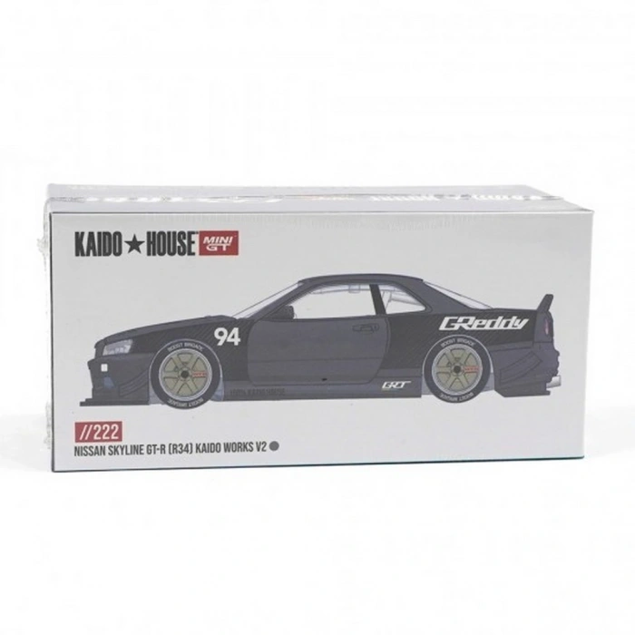 Mini GT 1/64 KaidoHouse Nissan Skyline GT-R (R34) Kaido Works GReddy V2