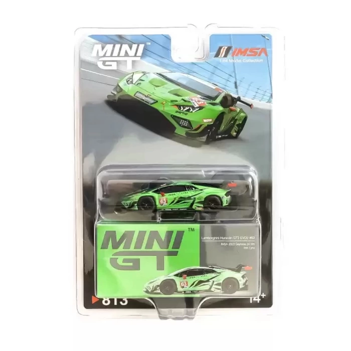 Mini GT 1/64 Lamborghini Huracán GT3 EVO2 Iron Lynx IMSA 2023 Daytona 24 Hrs.