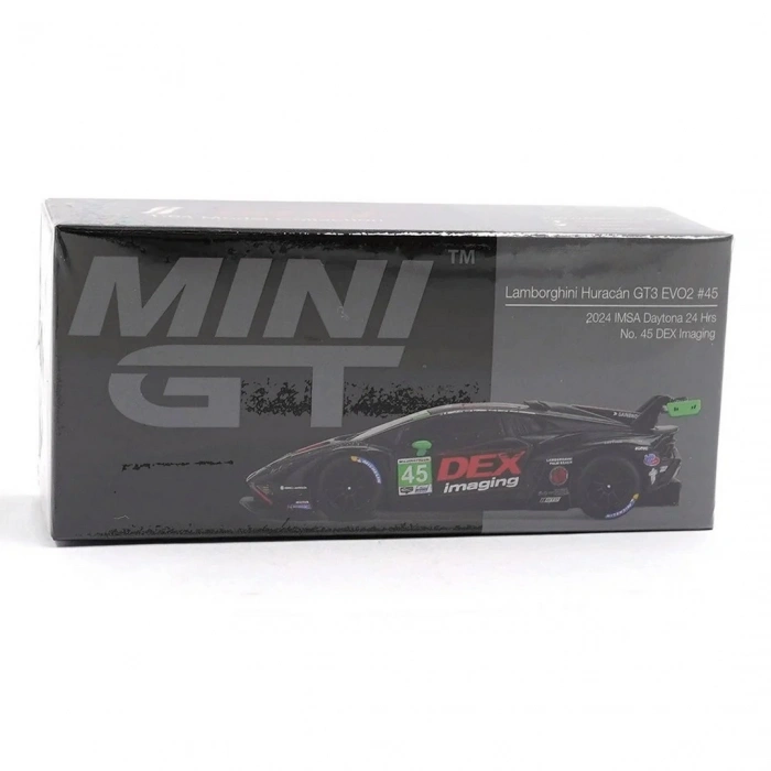 Mini GT 1/64 Lamborghini Huracán GT3 EVO2 No. 45 DEX Imaging 2024 IMSA Daytona