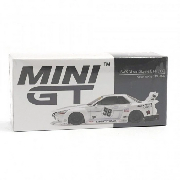 Mini GT 1/64 LBWK Nissan Skyline GT-R (R32) Kaido Works TAS 2025