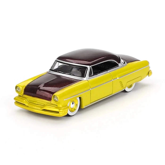 Mini GT 1/64 Lincoln Capri Hot Rod 1954 Lime Yellow Blister Paket