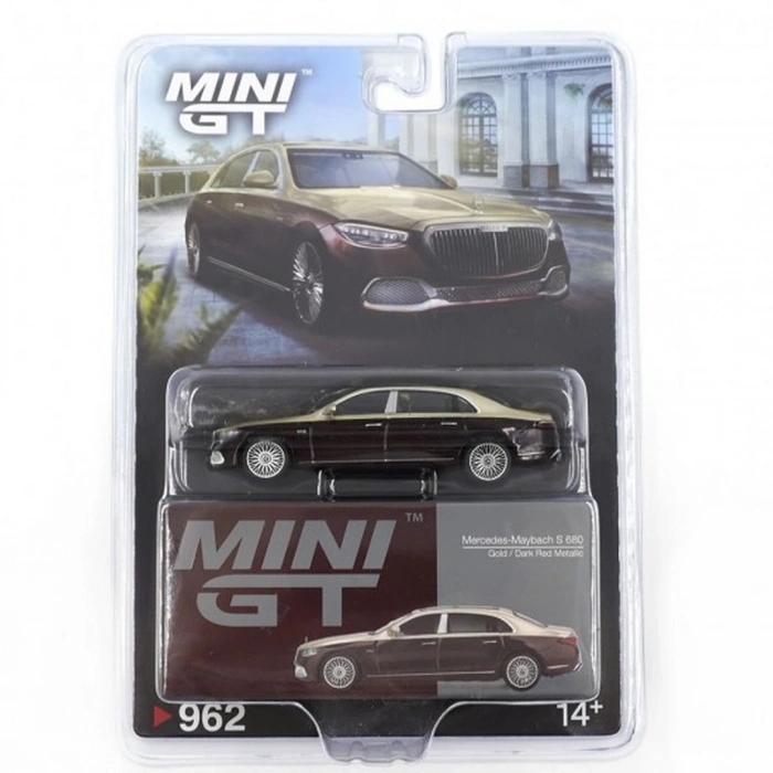 Mini GT 1/64 Mercedes Maybach S 680 Gold Dark Red Metallic