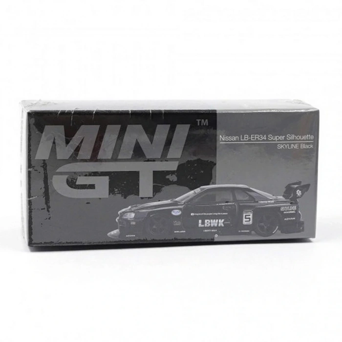 Mini GT 1/64 Nissan LB-ER34 Super Silhouette SKYLINE Black