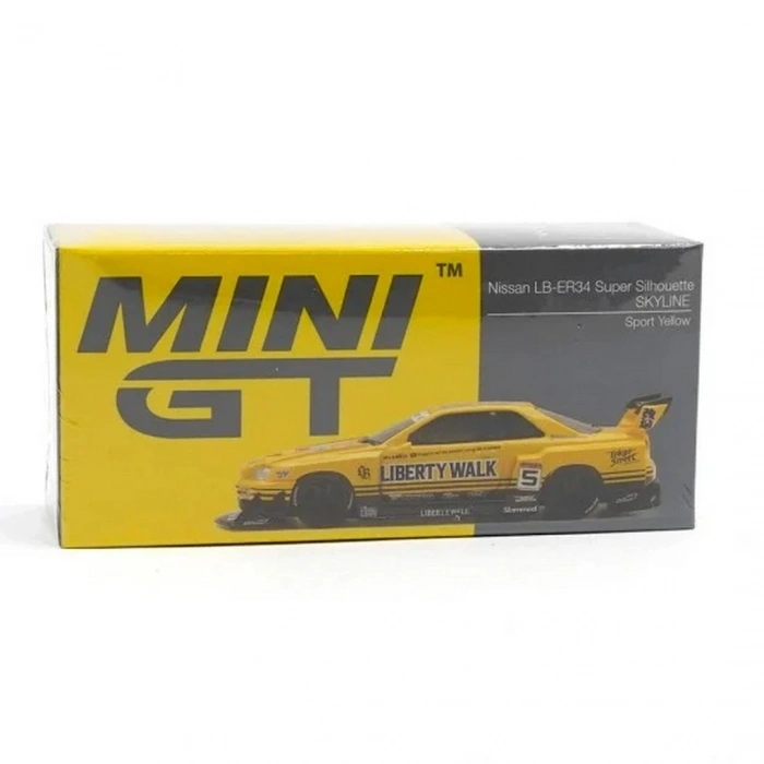 Mini GT 1/64 Nissan LB-ER34 Super Silhouette SKYLINE Sport Yellow