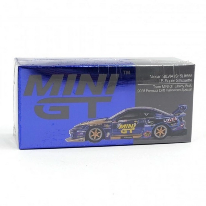 Mini GT 1/64 Nissan LB-Super Silhouette S15 SILVIA Team MINI GT Liberty Walk 2025 Formula Drift Halloween Special