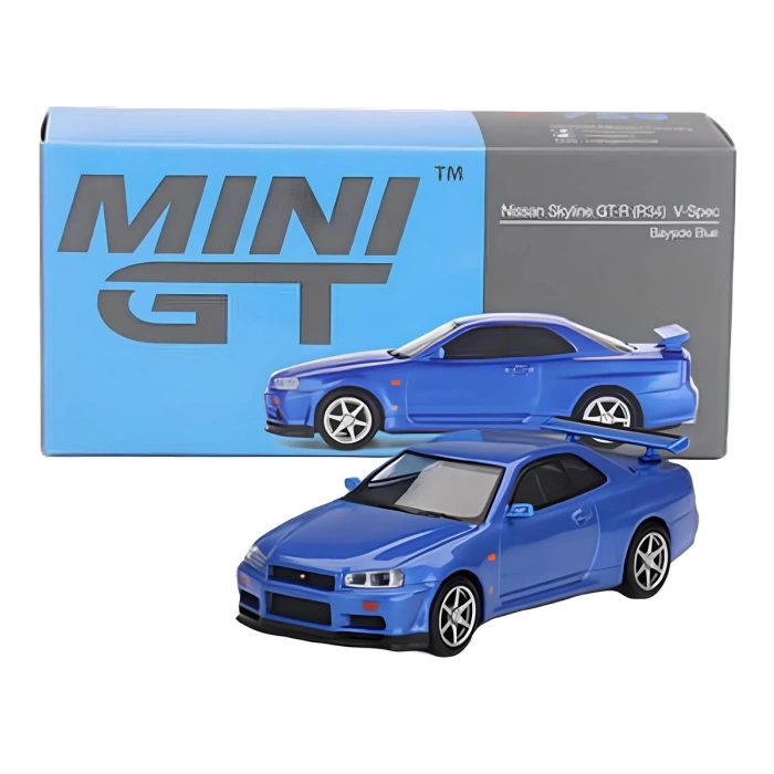 Mini GT 1/64 Nissan Skyline GT-R (R34) V-Spec Bayside Blue