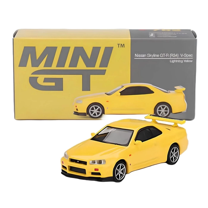 Mini GT 1/64 Nissan Skyline GT-R (R34) V-Spec Lightning Yellow