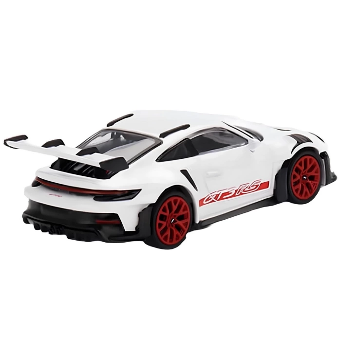 Mini GT 1/64 Porsche 911 (992) GT3 RS Weissach Package White with Pyro Red