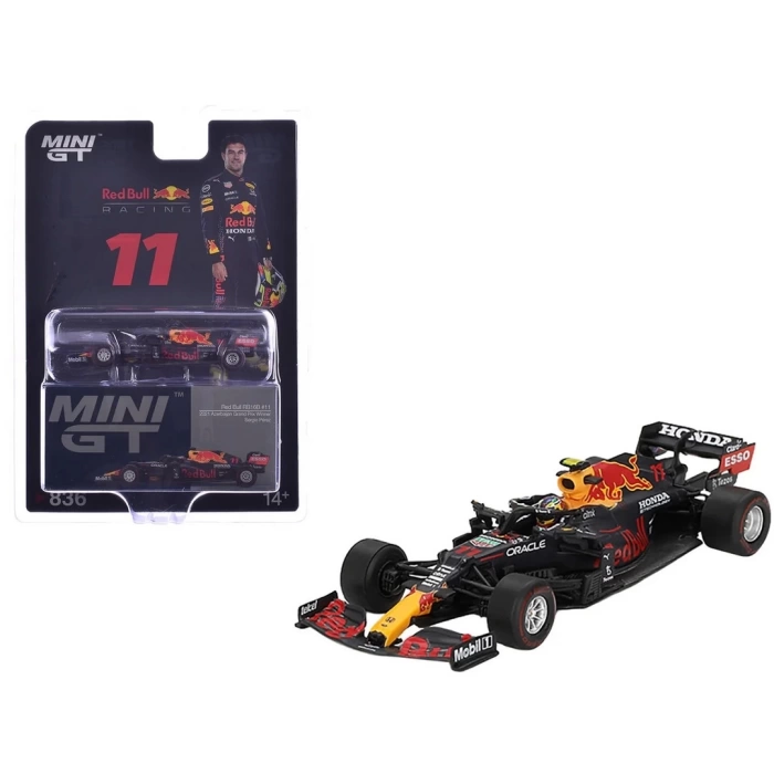 Mini GT 1/64 Red Bull RB16B Sergio Pérez 2021 Azerbaijan Grand Prix Winner