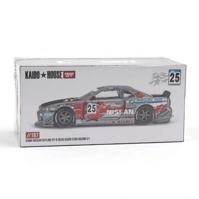 Mini GT x KaidoHouse 1/64 Nissan Skyline GT-R (R34) Kaido Star Racing V1