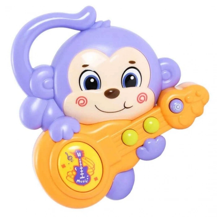 Minibo Sesli ve Işıklı Gitar Çalan Maymun