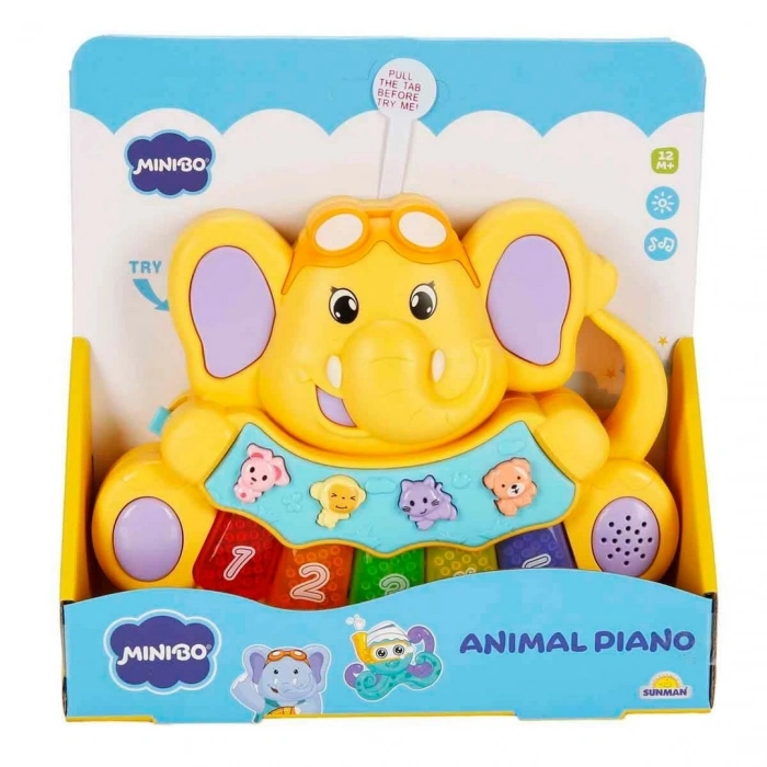 Minibo Sesli ve Işıklı Piyanolu Fil