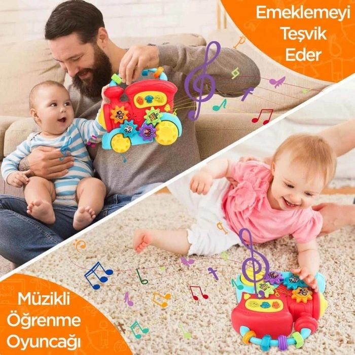 Minibo Sesli ve Işıklı Sevimli Aktivite Treni