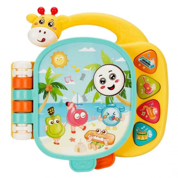 Minibo Sesli ve Işıklı Zürafa Figürlü Müzik Kitabı