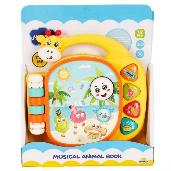 Minibo Sesli ve Işıklı Zürafa Figürlü Müzik Kitabı