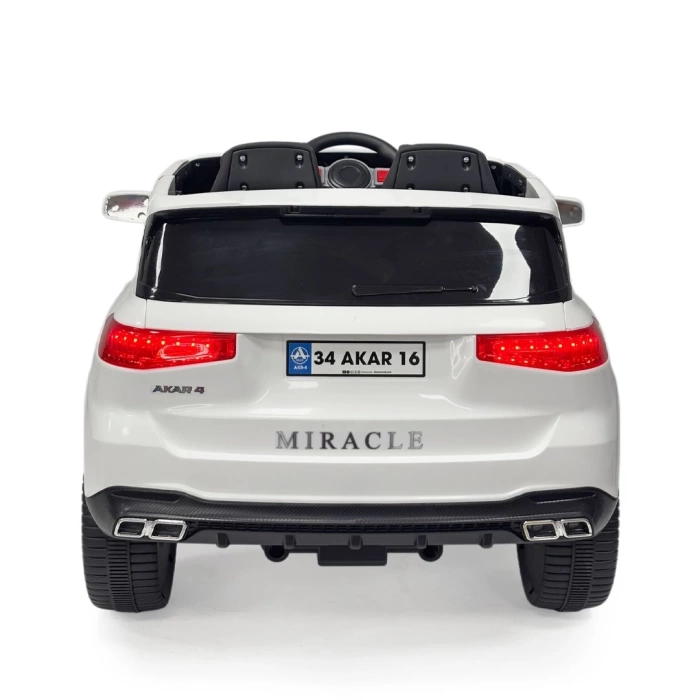 Miracle GT Beyaz Uzaktan Kumandalı 4X2 12 VOLT Akülü Araba