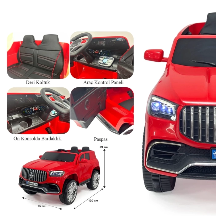 Miracle GT Kırmızı Uzaktan Kumandalı 4X2 12 VOLT Akülü Araba